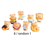 Maxbell 8Pcs Butter Bear Action Figures Unique Desktop Decor Collectible Girls Teens