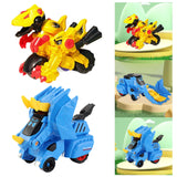 Maxbell Transform Dino Toy Early Educational Toy Playing Fun for Children 4-6 Preschool yellow