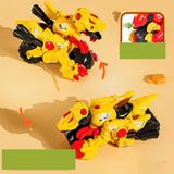 Maxbell Transform Dino Toy Early Educational Toy Playing Fun for Children 4-6 Preschool yellow