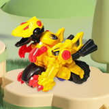 Maxbell Transform Dino Toy Early Educational Toy Playing Fun for Children 4-6 Preschool yellow