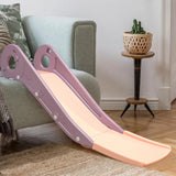 Maxbell Kids Slide Playground Toy Simple Climber Toddlers Slide for Stair Bed Indoor Extended length pink