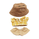 Maxbell Mini 6 inch Doll Clothes Set Doll Clothes for Kids Pendant Doll Age 5-7 8-10 khaki