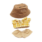 Maxbell Mini 6 inch Doll Clothes Set Doll Clothes for Kids Pendant Doll Age 5-7 8-10 khaki