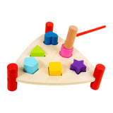 Maxbell Wooden Pound Toy with Mallet Wooden Pile Hammer for Preschool Boy Girls Kids Triangle