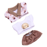 Maxbell Doll T Shirt Coat and Shorts Dress up Doll Clothes for 15cm Doll Girls Dolls 3 Pieces