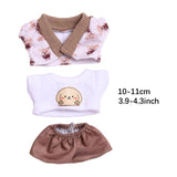 Maxbell Doll T Shirt Coat and Shorts Dress up Doll Clothes for 15cm Doll Girls Dolls 3 Pieces