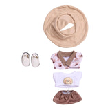 Maxbell Doll T Shirt Coat and Shorts Dress up Doll Clothes for 15cm Doll Girls Dolls with Hat Shoes