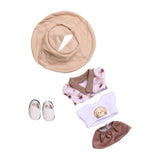 Maxbell Doll T Shirt Coat and Shorts Dress up Doll Clothes for 15cm Doll Girls Dolls with Hat Shoes