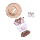 Maxbell Doll T Shirt Coat and Shorts Dress up Doll Clothes for 15cm Doll Girls Dolls with Hat Shoes