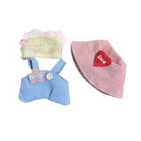Maxbell 2xDoll Clothes for 15cm Plush Doll Stylish Stuffed Animals Clothes DIY Cartoon