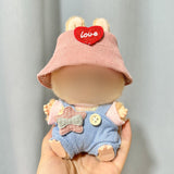 Maxbell 2xDoll Clothes for 15cm Plush Doll Stylish Stuffed Animals Clothes DIY Cartoon