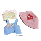 Maxbell 2xDoll Clothes for 15cm Plush Doll Stylish Stuffed Animals Clothes DIY Cartoon