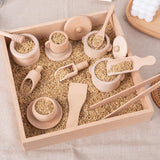 Maxbell 14x Wooden Sensory Bin Tools Sensory Toys for over 3 Years Old Kids Children