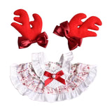 Maxbell Doll Clothes for 15cm Rabbit Plush Doll Stylish Photo Props Comfortable Cute elk skirt