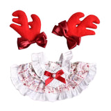 Maxbell Doll Clothes for 15cm Rabbit Plush Doll Stylish Photo Props Comfortable Cute elk skirt