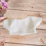 Maxbell Plush Doll Clothes for 15cm Fashion Soft DIY Dress up Plush Doll Accessories White