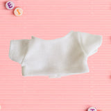 Maxbell Plush Doll Clothes for 15cm Fashion Soft DIY Dress up Plush Doll Accessories White