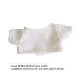Maxbell Plush Doll Clothes for 15cm Fashion Soft DIY Dress up Plush Doll Accessories White