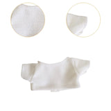 Maxbell Plush Doll Clothes for 15cm Fashion Soft DIY Dress up Plush Doll Accessories White