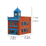 Maxbell 1/72 Wooden Architecture Kits 3D Wooden Puzzle Handmade Hobby Scene for Gift