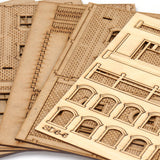 Maxbell 1/72 Wooden Architecture Kits 3D Wooden Puzzle Handmade Hobby Scene for Gift