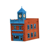 Maxbell 1/72 Wooden Architecture Kits 3D Wooden Puzzle Handmade Hobby Scene for Gift