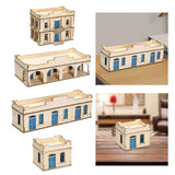 Maxbell 1/72 Wooden Architecture Kits 3D Puzzle Buildings DIY Kits for Dioramas Gift 2 Storey
