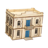 Maxbell 1/72 Wooden Architecture Kits 3D Puzzle Buildings DIY Kits for Dioramas Gift 2 Storey