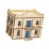 Maxbell 1/72 Wooden Architecture Kits 3D Puzzle Buildings DIY Kits for Dioramas Gift 2 Storey