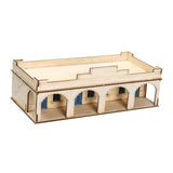Maxbell 1/72 Wooden Architecture Kits 3D Puzzle Buildings DIY Kits for Dioramas Gift Dome Door