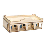Maxbell 1/72 Wooden Architecture Kits 3D Puzzle Buildings DIY Kits for Dioramas Gift Dome Door