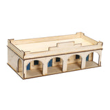 Maxbell 1/72 Wooden Architecture Kits 3D Puzzle Buildings DIY Kits for Dioramas Gift Dome Door