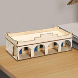 Maxbell 1/72 Wooden Architecture Kits 3D Puzzle Buildings DIY Kits for Dioramas Gift Dome Door