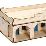 Maxbell 1/72 Wooden Architecture Kits 3D Puzzle Buildings DIY Kits for Dioramas Gift Dome Door