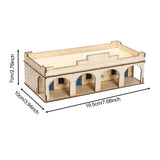 Maxbell 1/72 Wooden Architecture Kits 3D Puzzle Buildings DIY Kits for Dioramas Gift Dome Door