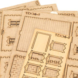 Maxbell 1/72 Wooden Architecture Kits 3D Puzzle Buildings DIY Kits for Dioramas Gift Dome Door