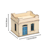 Maxbell 1/72 Wooden Architecture Kits 3D Puzzle Buildings DIY Kits for Dioramas Gift Single Room