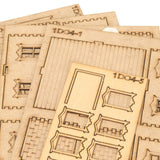 Maxbell 1/72 Wooden Architecture Kits 3D Puzzle Buildings DIY Kits for Dioramas Gift Single Room