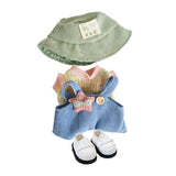 Maxbell Plush Doll Clothes for15cm Costumes Fashion with Hat Dress up DIY with Shoes Green Hat