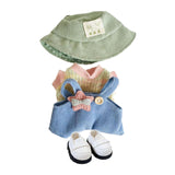 Maxbell Plush Doll Clothes for15cm Costumes Fashion with Hat Dress up DIY with Shoes Green Hat