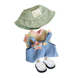 Maxbell Plush Doll Clothes for15cm Costumes Fashion with Hat Dress up DIY with Shoes Green Hat