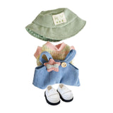 Maxbell Plush Doll Clothes for15cm Costumes Fashion with Hat Dress up DIY with Shoes Green Hat