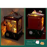 Maxbell DIY Christmas Bookend Kits DIY Miniature Dollhouse for Bookshelf Living Room