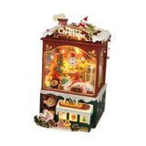 Maxbell DIY Christmas Bookend Kits DIY Miniature Dollhouse for Bookshelf Living Room