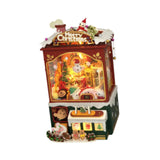 Maxbell DIY Christmas Bookend Kits DIY Miniature Dollhouse for Bookshelf Living Room