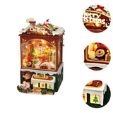 Maxbell DIY Christmas Bookend Kits DIY Miniature Dollhouse for Bookshelf Living Room