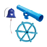 Maxbell 3Pcs Playground Accessories Pirate Ship Wheel for Kids for Outdoor Playhouse Style F