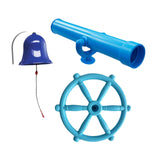 Maxbell 3Pcs Playground Accessories Pirate Ship Wheel for Kids for Outdoor Playhouse Style F