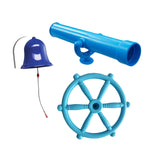 Maxbell 3Pcs Playground Accessories Pirate Ship Wheel for Kids for Outdoor Playhouse Style F