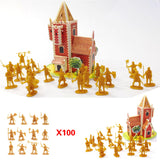 1/72 Medieval Castles Knight Action Figure Toy Big for Ages 3 4 5 6 7 8 9 10 gold